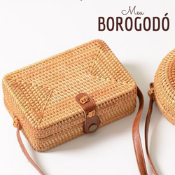 Bolsa de Palha Rattan Retangular